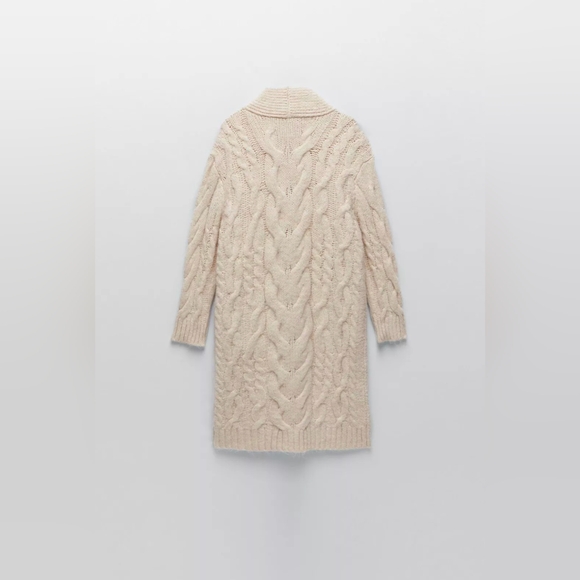 Zara chunky knit cardigan coat - Picture 6 of 12